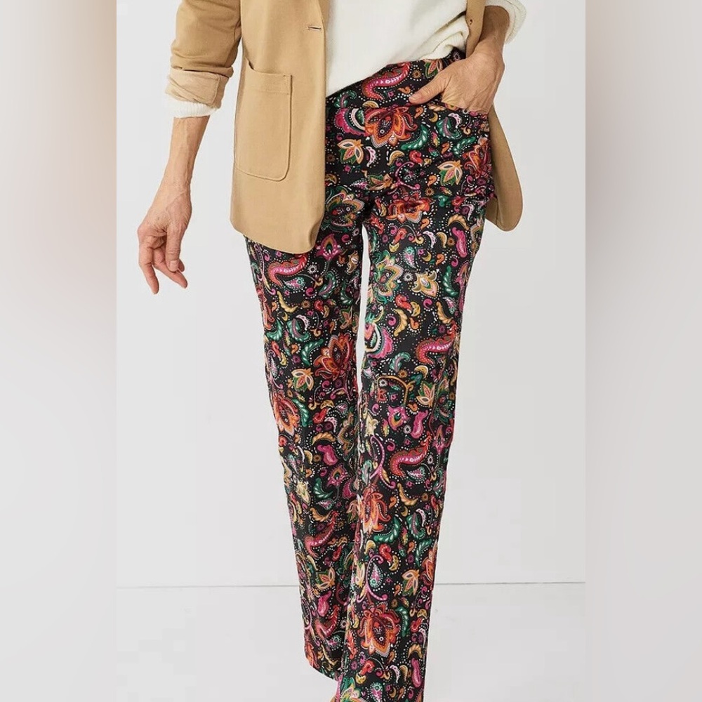 Croft and Barrow Colorful Paisley Print Pants